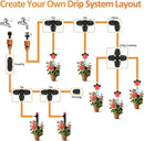 1/4 Inch Drip Irrigation Elbow Fittings, 25 Pieces 1/4'' Drip Line Barbed Locked Elbow Connectors for 1/4 Inch Irrigation Tubing Anti-leak 90 Degree Elbow for Garden Drip Sprinkler Systems by GreenHaven Gardens
