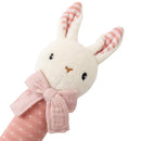 Organic Cotton Stuffed Animal Rattle Baby Toys, Hand Grip Rattle Squeaker Sticks Toys, Bunny Cuddle Cloth and Ring Rattle Plush Toy Set for Newborns Infant Boys Girls, 2 PCS by TinyTreasures Baby Boutique