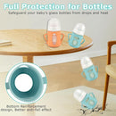 Silicone Sleeves for Pigeon Baby Bottles 5.4oz,Anti Breakage Glass Baby Bottle Holder with Handles 2 Pack by TinyTreasures Baby Boutique