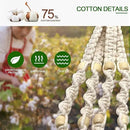 IGaiety Macrame Plant Hanger 5 Pcs Indoor Outdoor Hanging Plant Holders Handmade Plant Hangers Cotton Rope Planters with 5 Pcs Ceiling and S Hooks for Small Plants Pots Boho Home Decor by GreenHaven Gardens