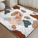 Baby Play Mat - Thicken 71x59 Inch Soft Foam Crawling Mat for Playpen & Floor, Non-Slip Waterproof Activity Playmats for Infants & Toddlers, Portable Foldable & Machine Washable, Boho Design by TinyTreasures Baby Boutique