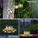 Starsoul 2 Pack Solar Lanterns Waterproof Outdoor, Dragonfly Hollow Out Metal Decoractive Hanging Solar Lantern Lights for Outside Garden Yard Porch Tabletop Patio Decor, Gardening Gifts for Women Mom by GreenHaven Gardens