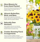 Eden Brothers All Perennial Wildflower Mixed Seeds for Planting, 25 lb, 12,000,000+ Seeds with Lupine, Shasta Daisy | Attracts Pollinators, Plant in Spring or Fall, Zones 3, 4, 5, 6, 7, 8, 9, 10 by GreenHaven Gardens