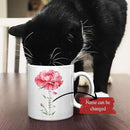 Personalized Floral Carnation Mug, Customized Name On Flower Coffee Cup, Unique Ceramic Tea Mug 11oz Or 15oz, Custom Carnation Flower Accent Cup, Gift For Daughter Mother by CozyNest Decor