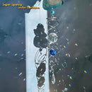 FONMY Snowman Gazing Ball Spiral Decorative Wind Spinner Sun Catcher Rainbow Maker Silver Spiral W/ K9 Crystal Ball Christmas Tree Hanging Ornament Indoor Outdoor Garden Decor. -22 inch H by GreenHaven Gardens