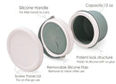 No Spill Silicone Toddler Snack Containers, Detachable Silicone Flap for Filling&Cleaning, Crumb-Free Hard Plastic Screw Travel Lid, Ultra-Soft for Baby Kids Hand In-Out, Snack Cup Holder 12 oz by TinyTreasures Baby Boutique