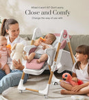 Mallify Convertible High Chairs for Babies and Toddlers, Height Adjustable Baby High Chair, High Chair with Removable Tray, Adjustable Backrest, Portable Baby Dinning Chair with Lockable Wheels by TinyTreasures Baby Boutique