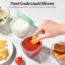 U-Taste 6oz Small Snack Containers: Food Grade Liquid-Silicone Ice cream Storage with Airtight Lid, Freezer Safe with Clear 200ml Measurements, Reusable for Prepping Fruit, Puree, Nuts (Aqua Sky) by TinyTreasures Baby Boutique