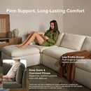 mopio Oversized Modular Sectional Sofa with Fully Removable Covers and Storage, Convertible U, L-Shaped and Sleeper Sectional, Modern Couches with Ottoman Chaise (Olive Green Velvet, 7 Seats, U) by CozyNest Decor