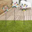 Metal Flowers Decorative Garden Stakes, 22.1 ''H Heart Shape Metal Flowers for Outside Yard Art Garden Stakes,Spring Outdoor Decor Housewarming Present for Women Mom Grandma by CozyNest Decor