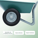 Idzo 2-Wheel Heavy-Duty Wheelbarrow Cart, 330 lb Capacity, Ergonomic Padded Handle and 14 Inch Pneumatic Tires for Maximum Stability, Ideal Wagon for Moving Soil, Shrubs, Plants, Easy Assembly by GreenHaven Gardens