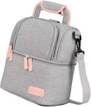 Meichoon Breast Milk Baby Bottle Cooler Bag/Waterproof Baby Milk Bag Freezer/Mommy Travel Backpack/Portable Thermal Insulated Lunch Box for Women Men Large Capacity Handbag by TinyTreasures Baby Boutique