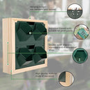 Vertical Wall Planter, 4 Pots Self Watering Living Planters Indoor, Wooden Frame Planter Wall Decoration Home Office (No Screw) by CozyNest Decor