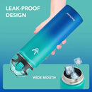 Enerbone 24 oz Insulated Water Bottle, Stainless Steel Bottle with Carrying Strap, Double-Wall Vacuum Insulation Design, Leakproof Sports Bottle with Straw, Keep Drinks Cold or Hot for Hours by CozyNest Decor