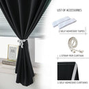 Adhesive Blackout Curtains- Self Stick Shades Window Blinds Curtains No Rod Needed Easy to Hang Curtains, Use for Bedroom, Living Room, Dining Room, Kitchen, Home Office, 59"W X 59"L, Black, 1 Panel by TinyTreasures Baby Boutique