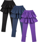 Girls School Uniform Pants Leggings with Skirts Stretch Warm Jegging 4-12 Years by TinyTreasures Baby Boutique