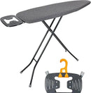 Ironing Board with Iron Rest, Iron Board with 3 Layers Extra Thick Cover, Compact and Space Saver Foldable Ironing Board, Adjustable Height, Easy Storage with Smart Hanger and Lightweight Design by CozyNest Decor