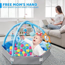 Baby Gym Play Mat, 8-in-1 Ocean Theme Tummy Time Mat & Ball Pit, Washable Baby Activity Play Mat for Visual, Hearing, Sensory, Motor Development, Baby Toys Gift for Toddler Infant 0-3-6-9-12-18 Months by TinyTreasures Baby Boutique