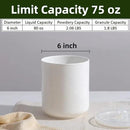 Food Storage Containers with Airtight Lids: Ceramic Canister Sets for Kitchen Countertop - Porcelain Jar for Coffee Tea Flour Sugar Rice Cookies Candy - White (75 oz) by CozyNest Decor