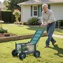 VEVOR Rolling Garden Cart with Seat, Metal Rolling Garden Work Seat with Wheels, Supports up to 400 LBS, Heavy Duty Gardening Cart Scooter, Outdoor Wagon & Stool on Wheels for Lawn, Patio, Backyard by GreenHaven Gardens