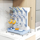 GoMaihe Baby Bottle Drying Rack: Space Saving Vertical Bottle Dryer Holder - Baby Accessories Storage Stand Organize Brushes Pacifiers on Countertop - BPA-Free - Blue by TinyTreasures Baby Boutique