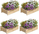 Greenes Fence Cedar Wood Planter Box, 21" x 11" x 7" (4-Pack) - Made in USA with North American Cedar by GreenHaven Gardens