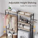 CABIHOME Heavy-Duty Laundry Shelf with Drying Racks | Space-Saving Adjustable Over-Washer Storage Organizer | 4-Tier Bathroom & Laundry Room Shelving Unit (Engineered Wood, 28") by CozyNest Decor