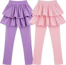 Girls School Uniform Pants Leggings with Skirts Stretch Warm Jegging 4-12 Years by TinyTreasures Baby Boutique