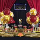 TONIFUL 4 Set Burgundy Red Gold Balloon Centerpieces for Table,Balloon Stand Kit for Graduation Decorations 2025,Christmas Party Decoration,New Year's Eve,Anniversary,Thanksgiving,Birthday Decorations by TinyTreasures Baby Boutique