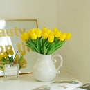 20pcs Yellow Artificial Tulip Fake Flower 12.9 Inch Spring Mother's Day Easter Gift for Home Kitchen Wedding Decoration by CozyNest Decor
