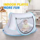 Baby Beach Tent with Baby Hat, Pop Up Toddler Travel Bed with Sun Hat for Boys or Girls, Sun Shade for Toddler Camping, Infant Portable Sun Shade, Summer Beach Baby by TinyTreasures Baby Boutique