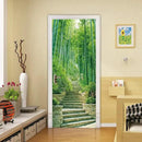 3D Door Stickers Murals - Bamboo - Peel and Stick Wallpaper - Self-Adhesive Decals - Removable PVC Waterproof Door Poster - Bedroom, Living Room - 35.4" x 78.7" by GreenHaven Gardens