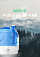 AZEUS Humidifiers for Bedroom, 2.8L Ultrasonic Cool Mist Humidifiers for Home Baby Nursery & Plants, Quiet Top Fill Air Humidifier Lasts Up to 30 Hours, Auto Shut-Off (BPA-Free) by TinyTreasures Baby Boutique