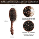 Premium Solid Wood Hair Brush, Nylon & Boar Bristle With Cushion Base, Exquisite Design, Detangling Hairbrush for all hair types by CozyNest Decor