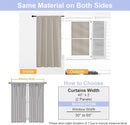 Simplebrand Ava Stone Blackout Curtains for Bedroom 72 Inch Length 2 Panels Set, Privacy Thermal Insulated Rod Pocket Door Window Curtains for Patio French Door Front Door, W40 x L72 Inch, Stone by TinyTreasures Baby Boutique