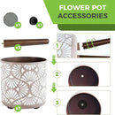 12 Inch Planter with Stand Mid-Century Tall Planter with Legs for Indoor Outdoor Plants by CozyNest Decor