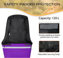 Car Seat Travel Bag for Airplane,Infant Seat Travel Bag with Shoulder Strap,Padded Car Seats Backpack with Reflective Stripes,Large Carseat Carrier Bag Travel Car Seat Cover,Purple by TinyTreasures Baby Boutique