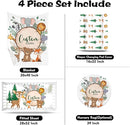 Custom Nursery Crib Bedding Set: Personalized Name 4 Piece Animal Theme Baby Crib Sets for Boys Girls - Toddler Double Layer Blanket Set, Comfortable Crib Bed Sheets for Baby Toddlers by TinyTreasures Baby Boutique