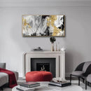 YJYart Line Art Wall Decor Black and Gold Wall Artwork 20"x40" Canvas Wall Art for Living Room Kitchen Wall Picture Ready to Hang by CozyNest Decor