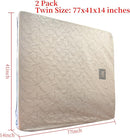 2 Pack Twin Mattress Bags for Moving and Storage-5 Mil Zipper Plastic Waterproof Mattress Storage Bags by TinyTreasures Baby Boutique
