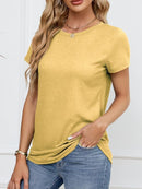Soft Short Sleeve Shirts for Women, Crew Neck T Shirts for Women Loose Fitting Lightweight Top Basic Tee Shirt by TinyTreasures Baby Boutique