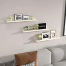 Giftgarden 24 Inch Floating Shelves for Wall, Creamy White Beige Wood-Grain Wooden Shelf Ledge for Bathroom Kitchen Living Room Nursery Bedroom Picture, Set of 3 Different Sizes by CozyNest Decor