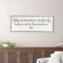 Bless the Food Before Us Sign Wall Decor 40"X15" Large Farmhouse Dining Room Wall Decor Framed Wood Rustic Home Wall Art Kitchen Decoration (White) by CozyNest Decor