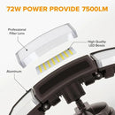 LUTEC 72W 7500LM LED Security Lights Motion Sensor Light Outdoor, 5000K Daylight, IP65 Waterproof, Dusk to Dawn, 3-Head Motion Detected Flood Light for Garage, Yard, Porch(Brown) by GreenHaven Gardens