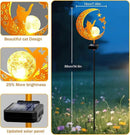 YJFWAL Garden Solar Cat Lights Pathway Stake Lights Glass Globe with Moon Cat Decor, Gifts for Mom Grandma Friends, Outdoor Decor Light Waterproof for Walkway, Yard, Patio or Garden (Warm White) by CozyNest Decor