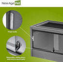 New Age Pet ECOFLEX 36" Mojave Reptile Lounge -Durable Wood Plastic Composite Habitat with Ventilation, Removable Glass Doors & Lock, Easy Assembly, for Tortoises, Snakes, Iguanas by CozyNest Decor