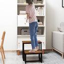 Step Stool for Adults & Kids,Holds up to 500Lb,3 in1 Heavy Duty Sturdy Wooden 2 Stepstool for Kichen/Bathroom/High beds, Metal Frame, Non-Slip Pads by TinyTreasures Baby Boutique