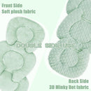 GFU Infant Car Seat Insert Head and Body Support, Reversible Newborn Insert for Carseat with Strap Pads, Soft Stroller Cushion Pillow Insert for Boys and Girls, Fits for Stroller, Swing, Green by TinyTreasures Baby Boutique