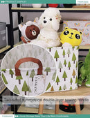FANKANG Square Nursery Hamper Storage Bins Canvas Laundry Basket Foldable with Waterproof PE Coating Large Storage Baskets Gift Baskets for Children Office Bedroom ClothesToys (SquareGreen forest) by TinyTreasures Baby Boutique