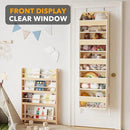 SpaceAid 1 Pack Over The Door Organizer with 5 Large Pockets and 10 Mesh Side Pockets, 5 Layers Door Organizer Hanging with Clear Window for Bedroom, Bathroom, Pantry and Nursery, Beige by CozyNest Decor